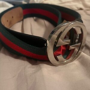 Gucci GG Interlock Webbing Belt